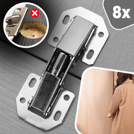 8x Панти за врати без пробиване – QuickFit
